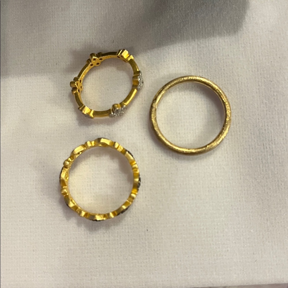 Frieda Rothman Size 7 Ring Stack. All are New. - Picture 2 of 5